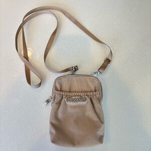 Baggallini RFID Bryant Pouch Travel Crossbody Beige Neutral Vacation